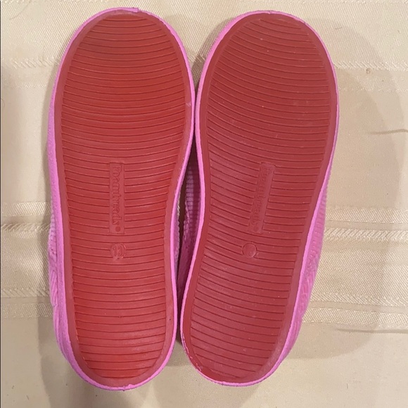 New Foamthreads corduroy pink slippers girl Sz 13 - Picture 6 of 11